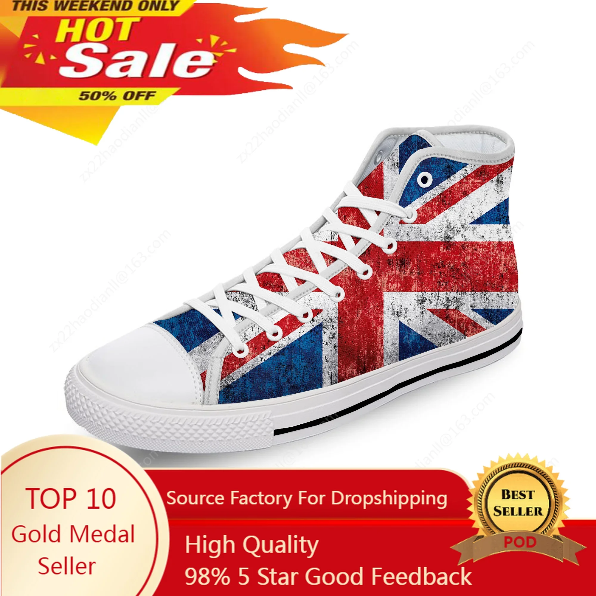 Men Shoes Uk - Британские кроссовки с флагом Великобритании Юнион