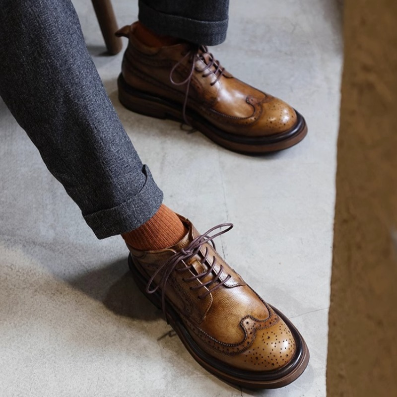 Британские броги с резным высо – обзор и цена Men'S Shoes Brogues