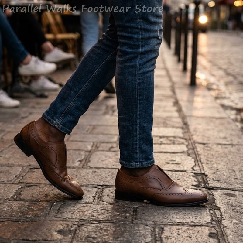 Мужские коричневые кожаные туф – обзор и цена Men'S Shoes Brogues